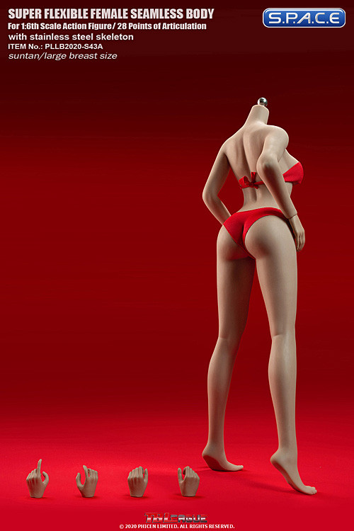 1/6 Scale female super-flexible seamless suntan Body with large breast / headless