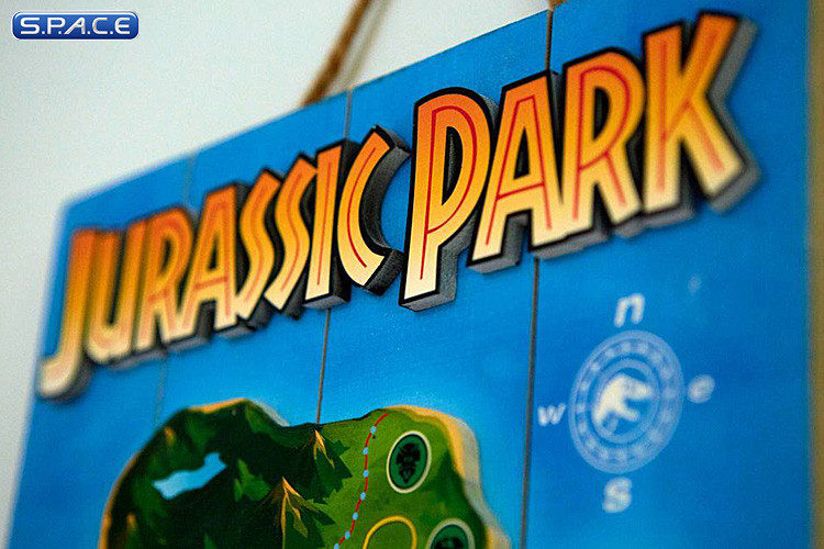 Jurassic Park Isla Nublar Map WoodArts 3D Print
