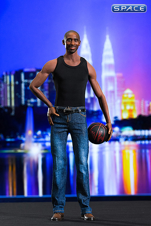 1/6 Scale Tank Top & Jeans Set (black)