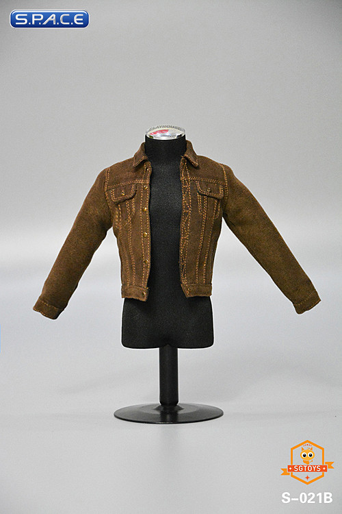 1/6 Scale Mens casual denim Set (brown)