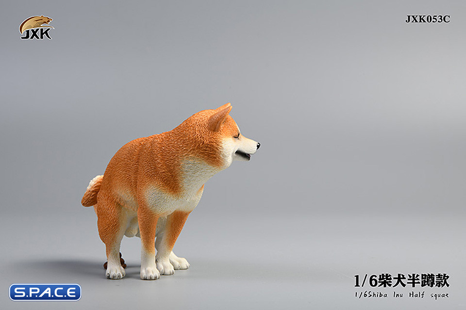 1/6 Scale Shiba Inu half squat (brown)