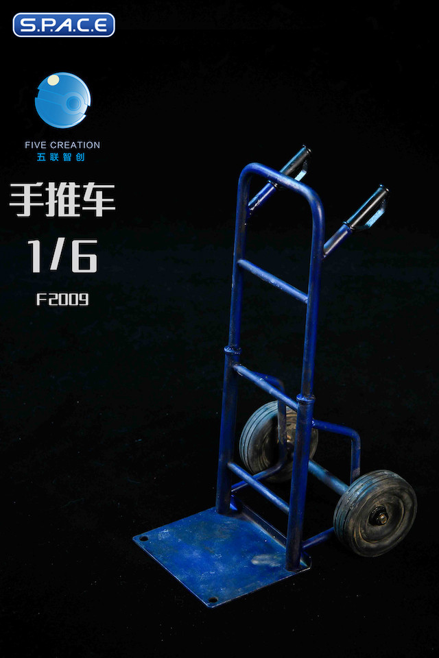 1/6 Scale blue Hand Truck