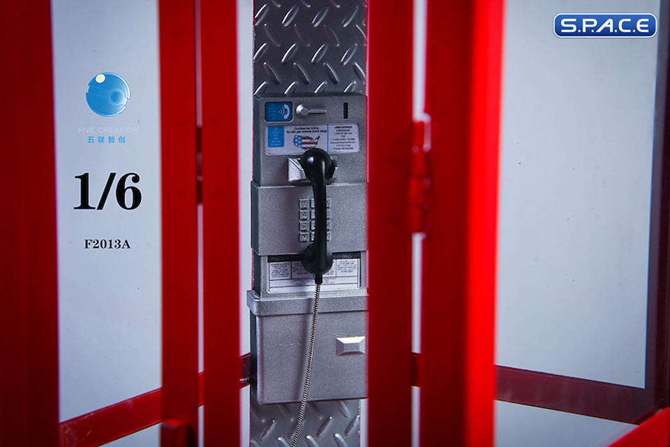 1/6 Scale Telephone Booth (red)
