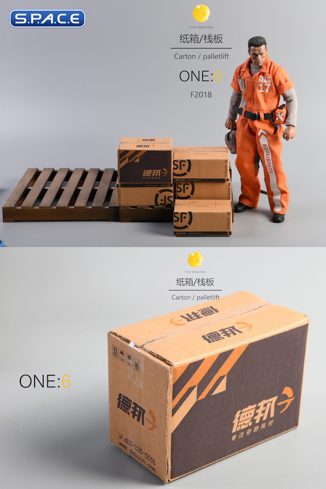 1/6 Scale Wooden Plank and Express Box Set