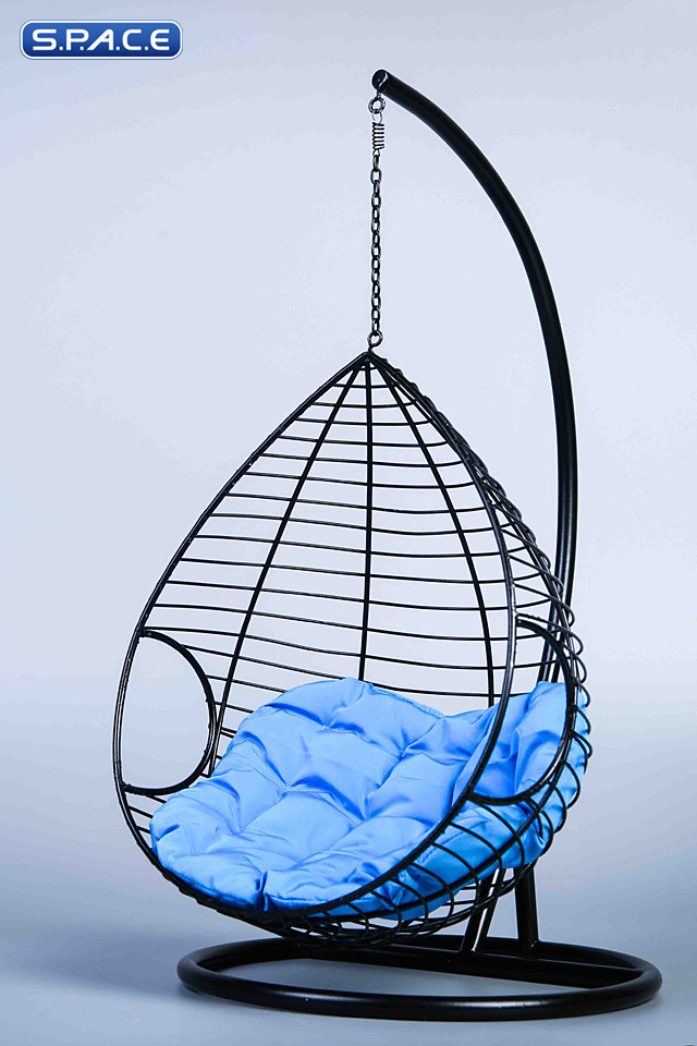 1/6 Scale Hanging Chair with blue Pillow