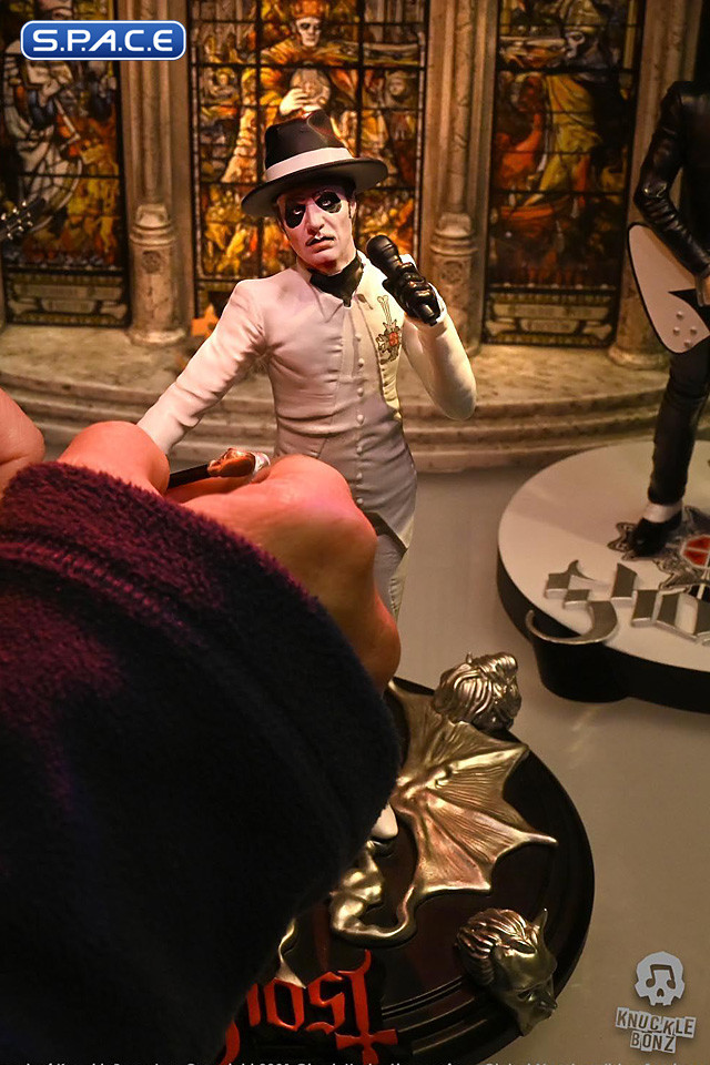 Cardinal Copia White Tuxedo Rock Iconz Statue (Ghost)