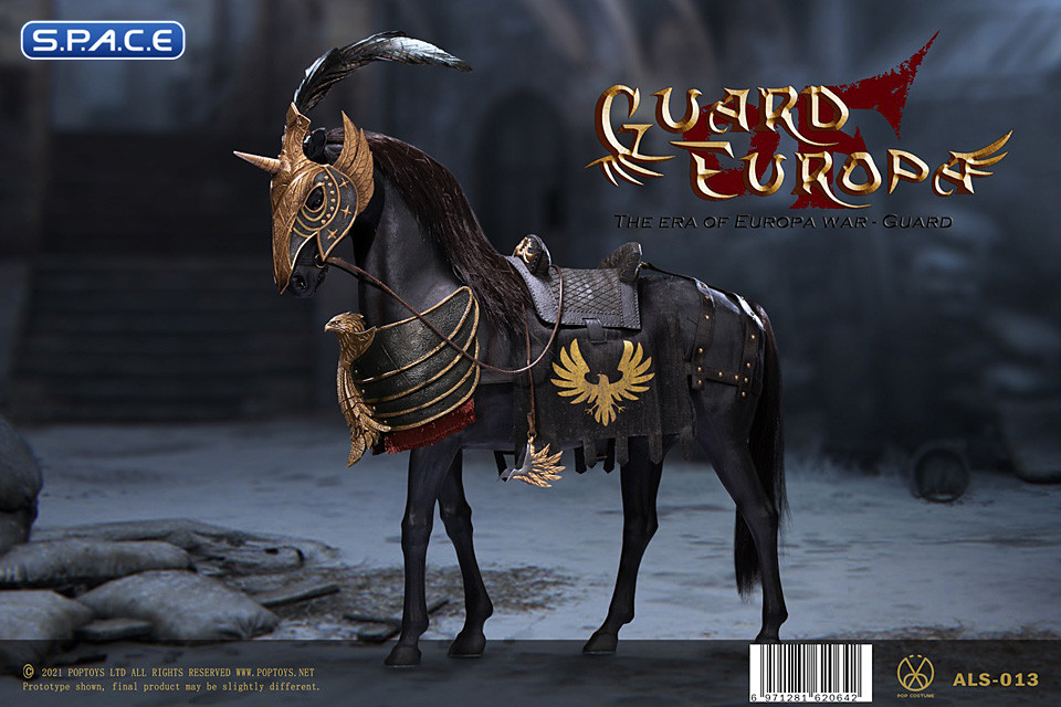 1/6 Scale Black Armor Horse of Eagle Knight Guard (The Era of Europa War)