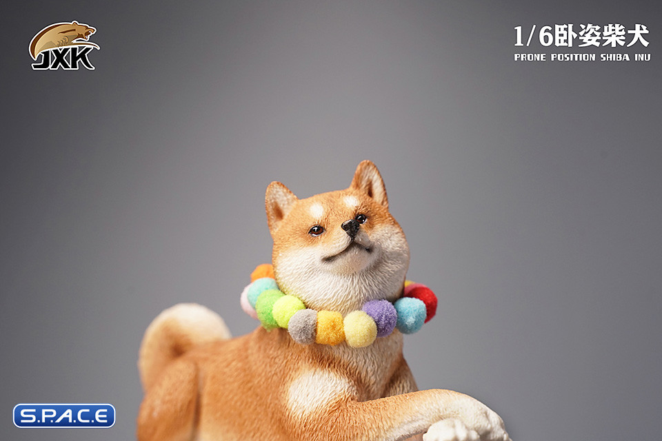 1/6 Scale lying Shiba Inu (red)
