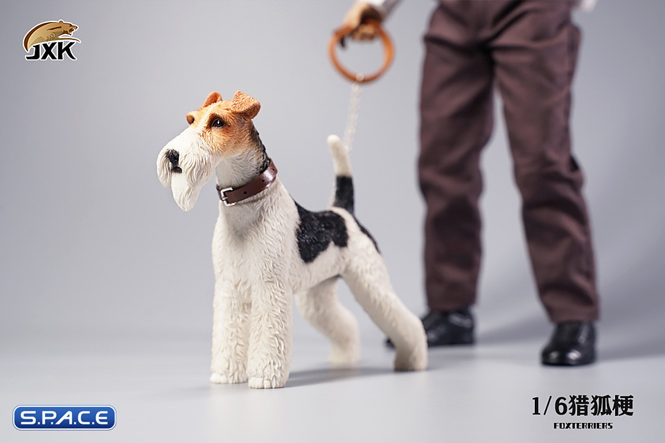 1/6 Scale Foxterrier (white/black)