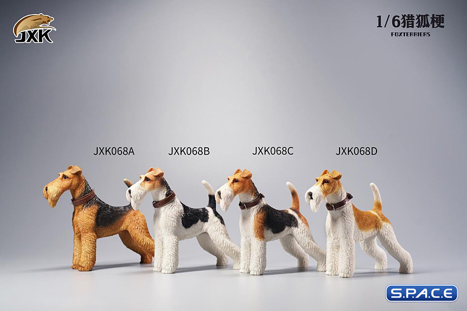 1/6 Scale Foxterrier (white/black)