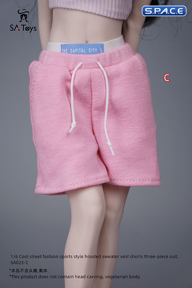 1/6 Scale female Sportswear with Hoodie (pink)