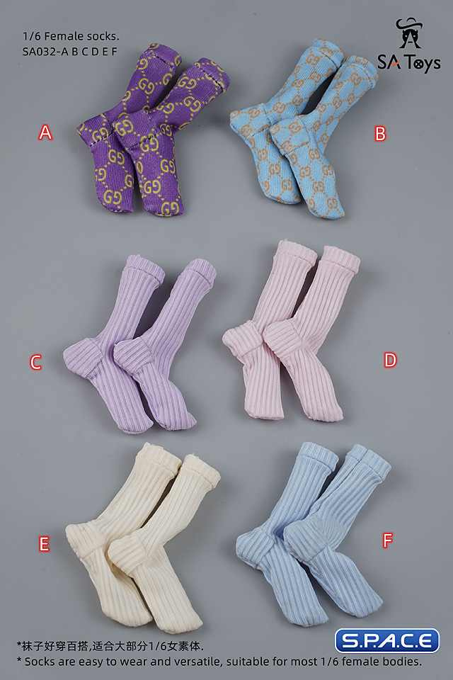 1/6 Scale Socks (pink)