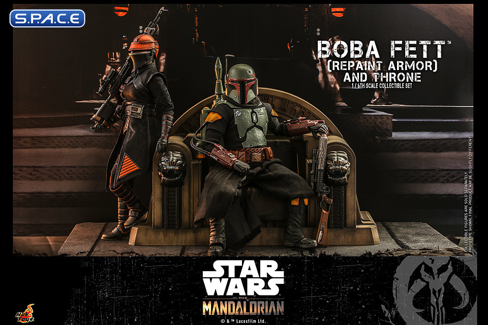 1/6 Scale Boba Fett Repaint Armor & Throne TV Masterpiece Set TMS056 (The Mandalorian)