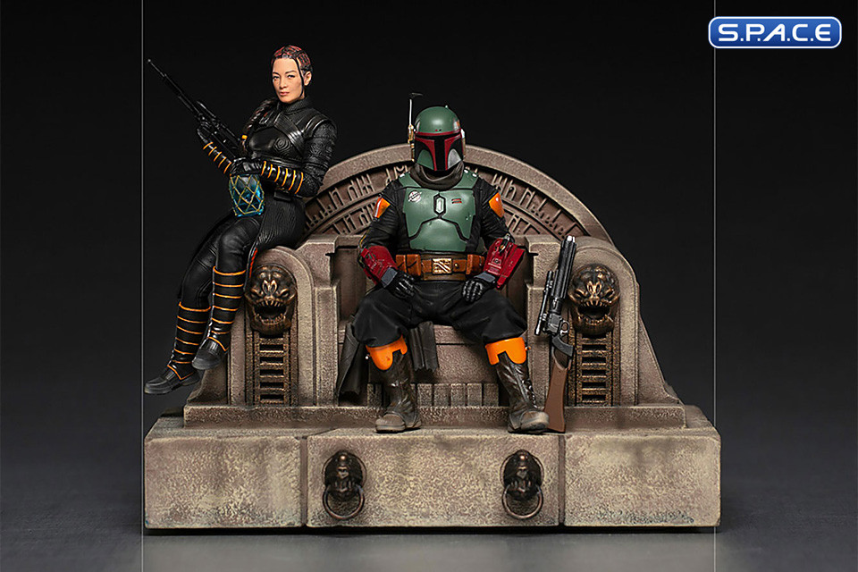 1/10 Scale Boba Fett & Fennec Shand on Throne Deluxe Art Scale Statue (The Mandalorian)
