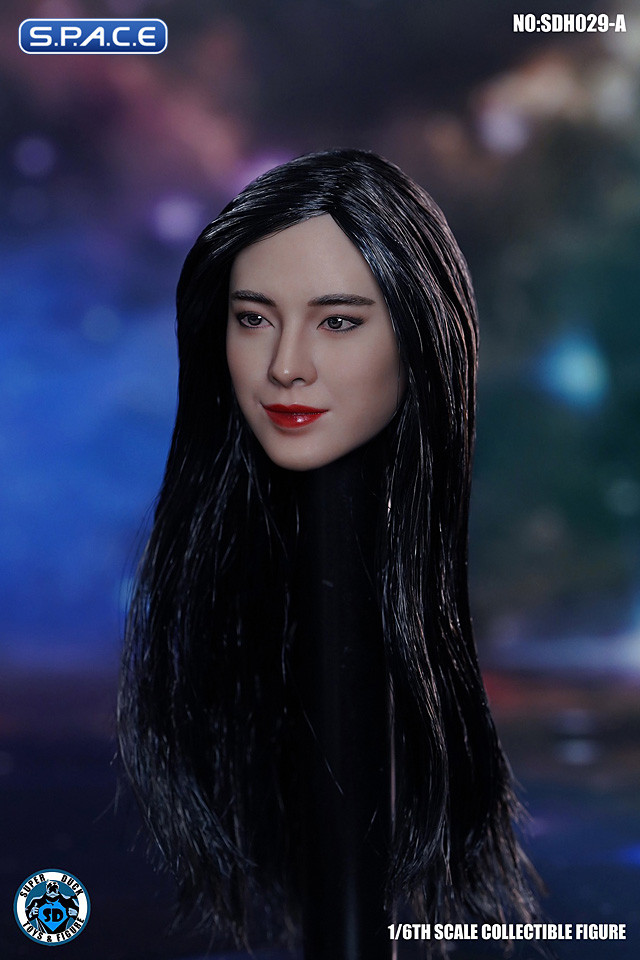 1/6 Scale Sabine Head Sculpt (long black hair)