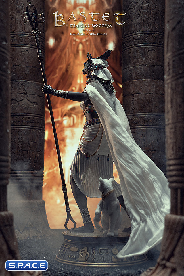 1/6 Scale White Bastet - The Cat Goddess