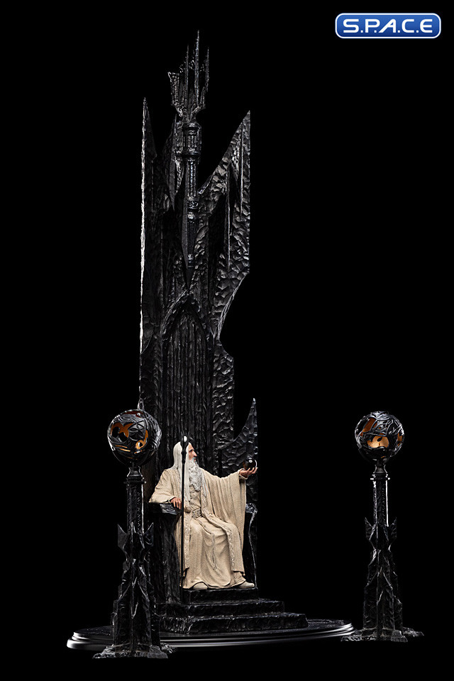 Saruman the White on Throne Statue (Lord of the Rings)