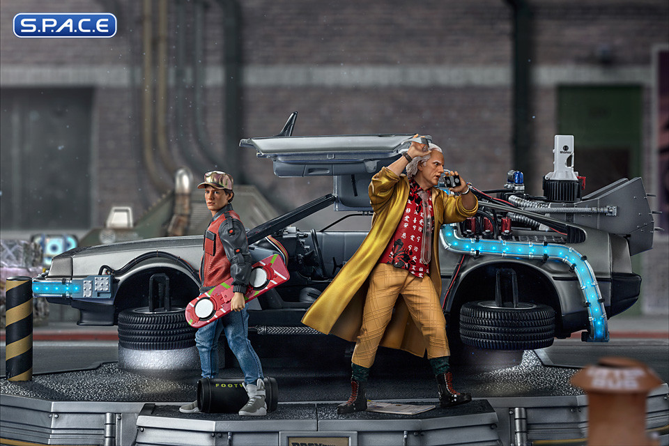 1/10 Scale DeLorean Full Set Deluxe Art Scale Statue (Back to the Future 2)