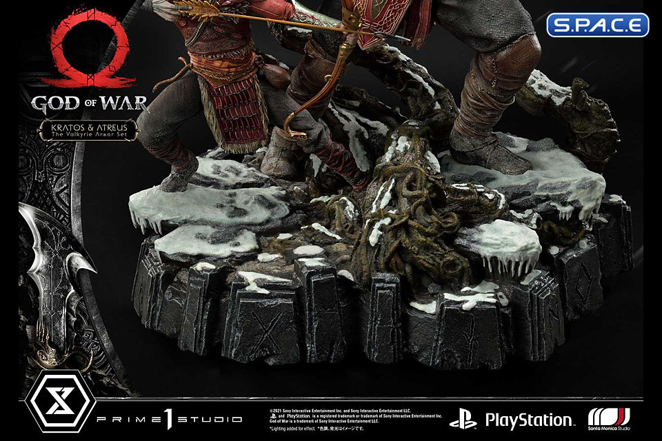 1/4 Scale Kratos & Atreus The Valkyrie Armor Set Ultimate Premium Masterline Statue (God of War)