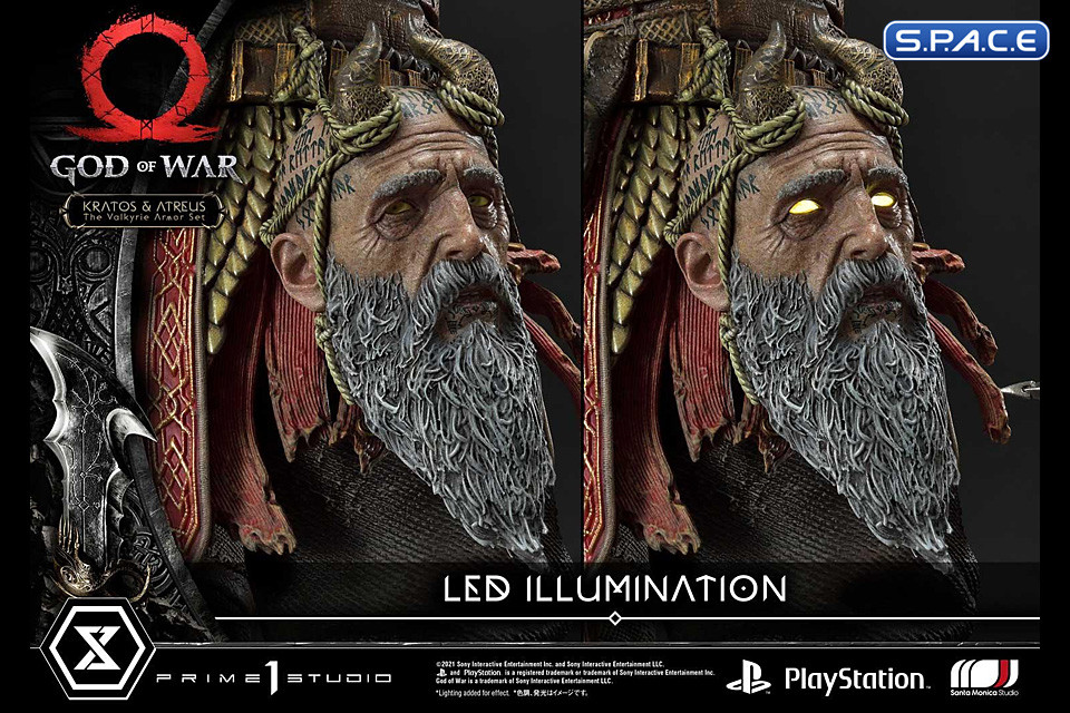 1/4 Scale Kratos & Atreus The Valkyrie Armor Set Ultimate Premium Masterline Statue (God of War)