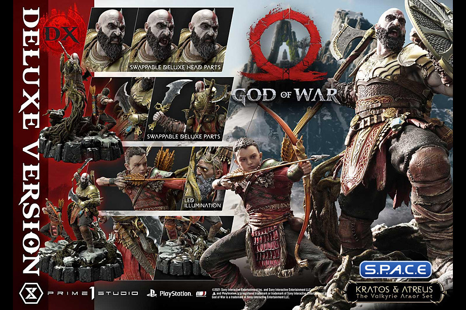 1/4 Scale Kratos & Atreus �The Valkyrie Armor Set� Deluxe Ultimate Premium Masterline Statue (God of War)