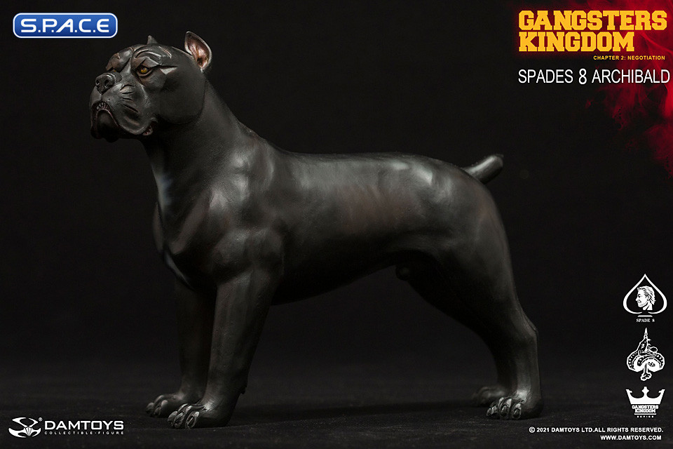 1/6 Scale black Casro - Spade 8 Dog (Gangsters Kingdom)