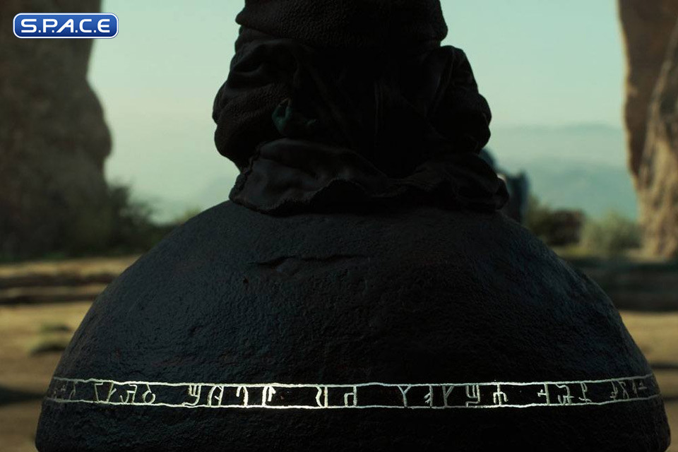 Grogu on Seeing Stone Milestone Statue (The Mandalorian)