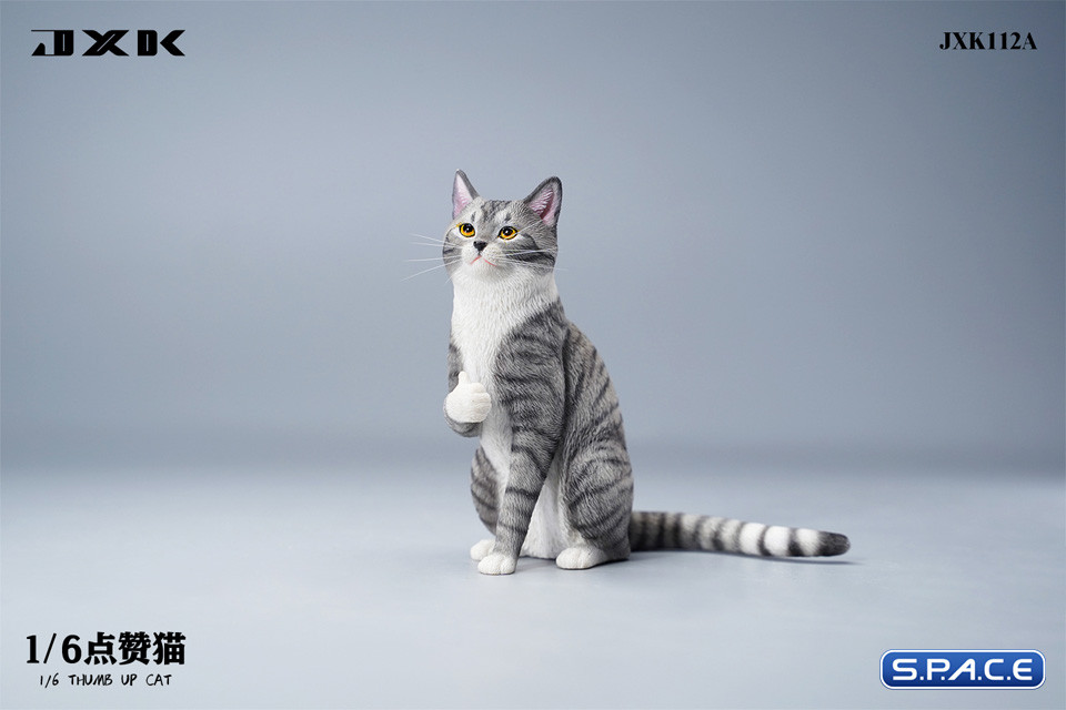 1/6 Scale Thumb Up Cat (grey)