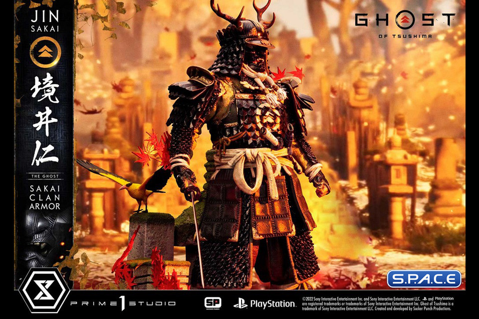 1/4 Scale Jin Sakai The Ghost Sakai Clan Armor Ultimate Premium Masterline Statue (Ghost of Tsushima)