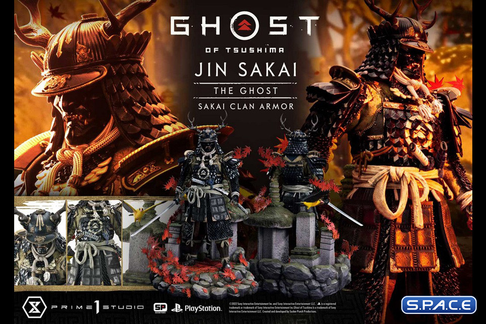 1/4 Scale Jin Sakai The Ghost Sakai Clan Armor Ultimate Premium Masterline Statue (Ghost of Tsushima)