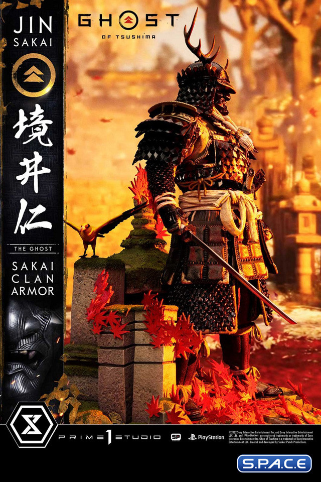1/4 Scale Jin Sakai The Ghost Sakai Clan Armor Ultimate Premium Masterline Statue (Ghost of Tsushima)