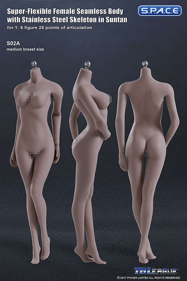 1/6 Scale Seamless Female suntan Body middle breast / headless (Super-Flexible)