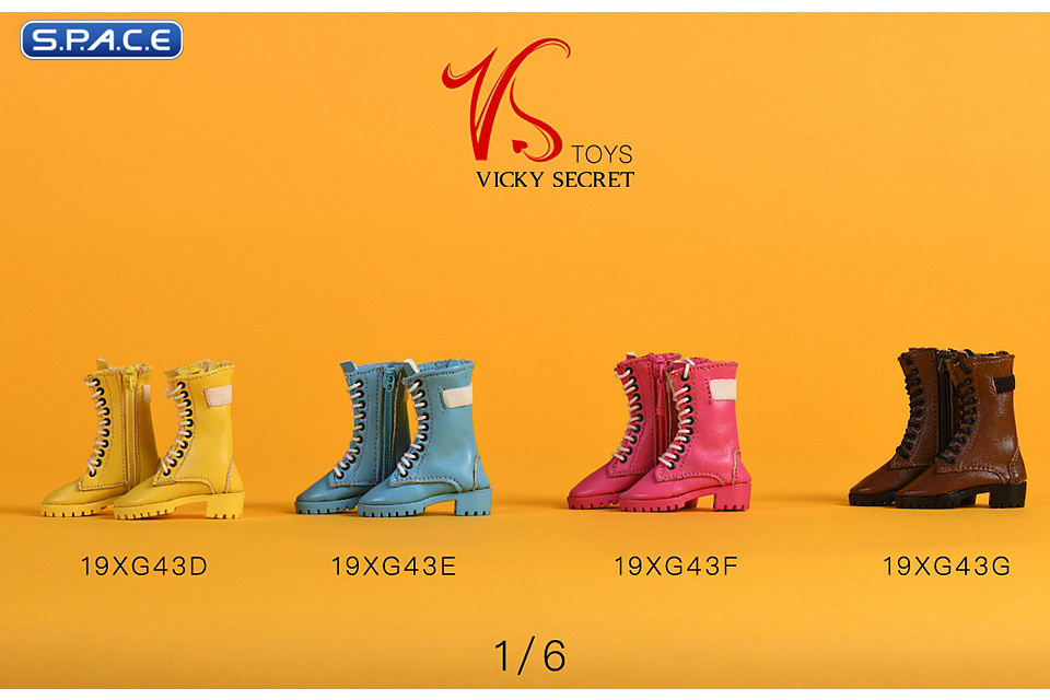 1/6 Scale female Zipper Boots (yellow)