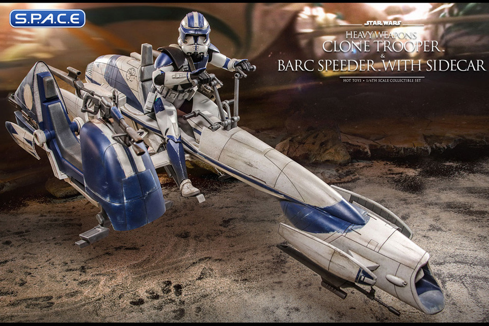 1/6 Scale Heavy Weapons Clone Trooper and BARC Speeder with Sidecar TV Masterpiece TMS077 (Star Wars - The Clone Wars)