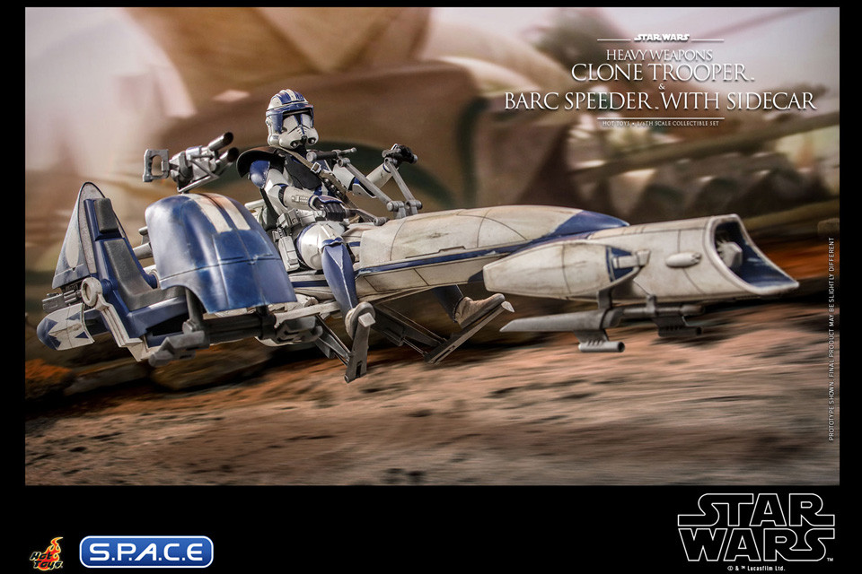 1/6 Scale Heavy Weapons Clone Trooper and BARC Speeder with Sidecar TV Masterpiece TMS077 (Star Wars - The Clone Wars)