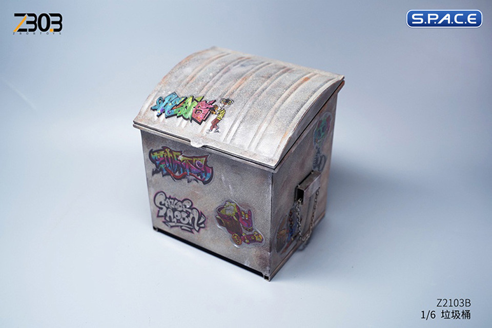 1/6 Scale Garbage Can (grey)