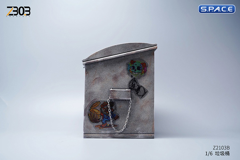 1/6 Scale Garbage Can (grey)