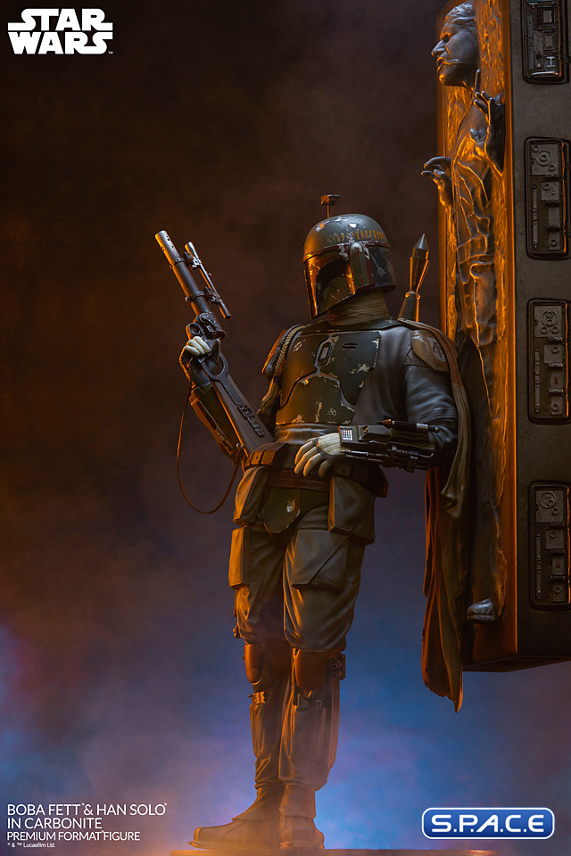 Boba Fett and Han Solo in Carbonite Premium Format Figure (Star Wars)