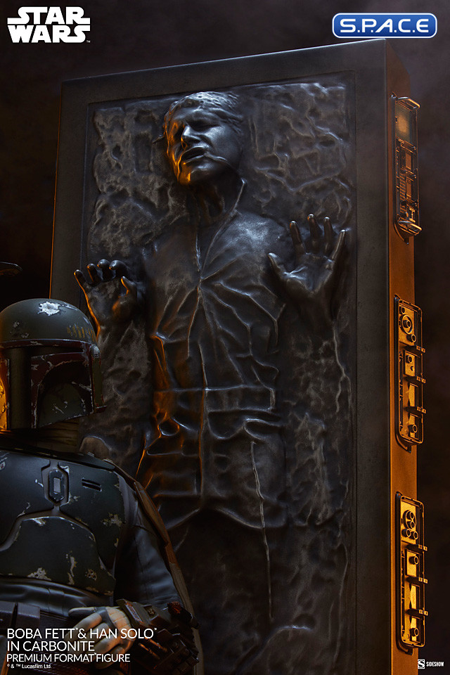 Boba Fett and Han Solo in Carbonite Premium Format Figure (Star Wars)