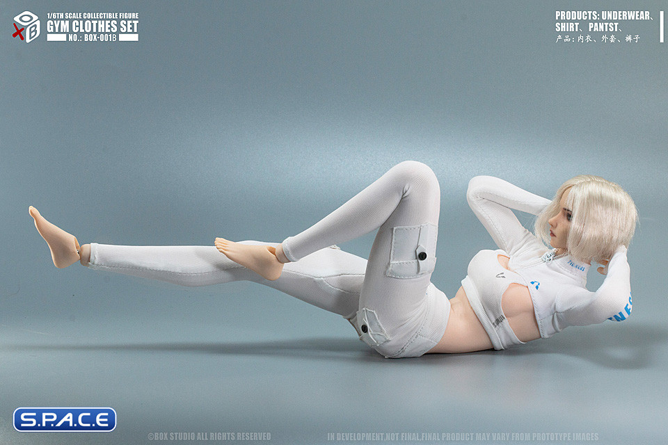 1/6 Scale Gym Clothes Set (white)