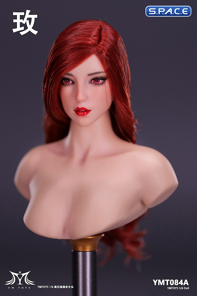 1/6 Scale red eye Rose Head Sculpt (long red hair)