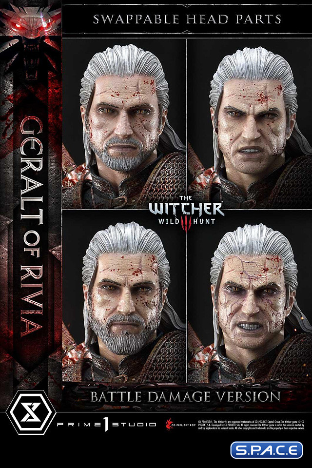 1/3 Scale Geralt of Rivia Museum Masterline Statue - Battle Damage Version (The Witcher 3: Wild Hunt)