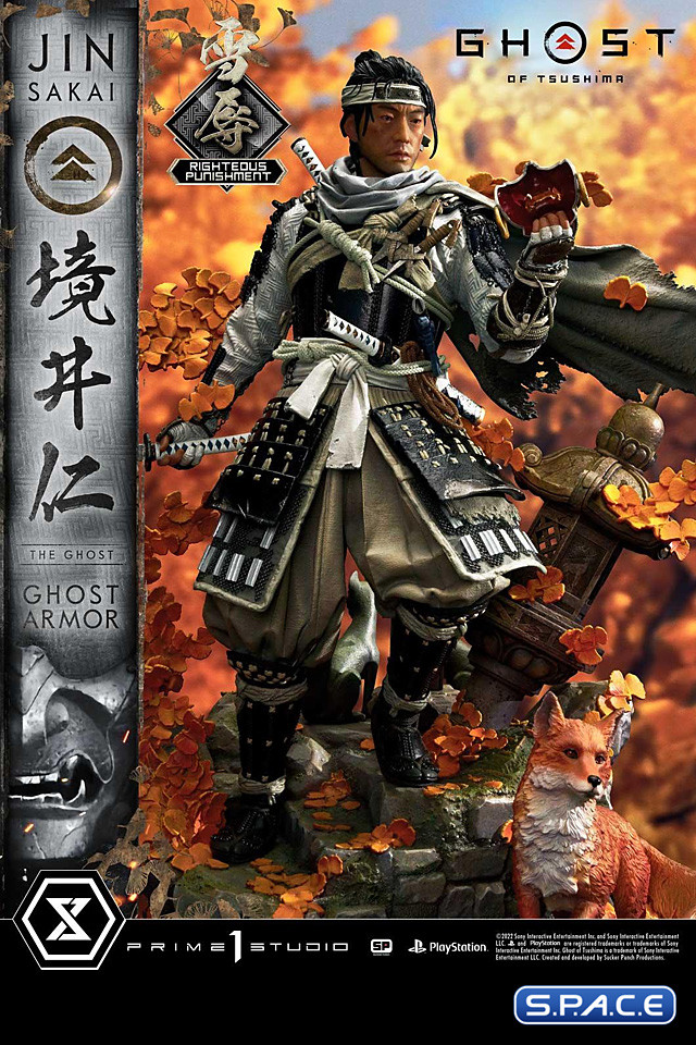 1/4 Scale Jin Sakai Righteous Punishment Ghost Armor Ultimate Premium Masterline Statue (Ghost of Tsushima)