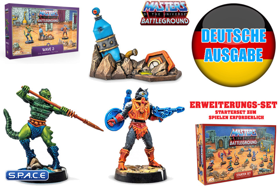 Battleground Board Game Expansion Pack Wave 3 Evil Warriors - German Version (Masters of the Universe)