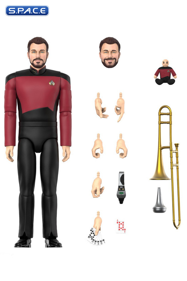 Star Trek CCG Oversized Promo Card – Admiral Riker, 5x7, Lightly Played