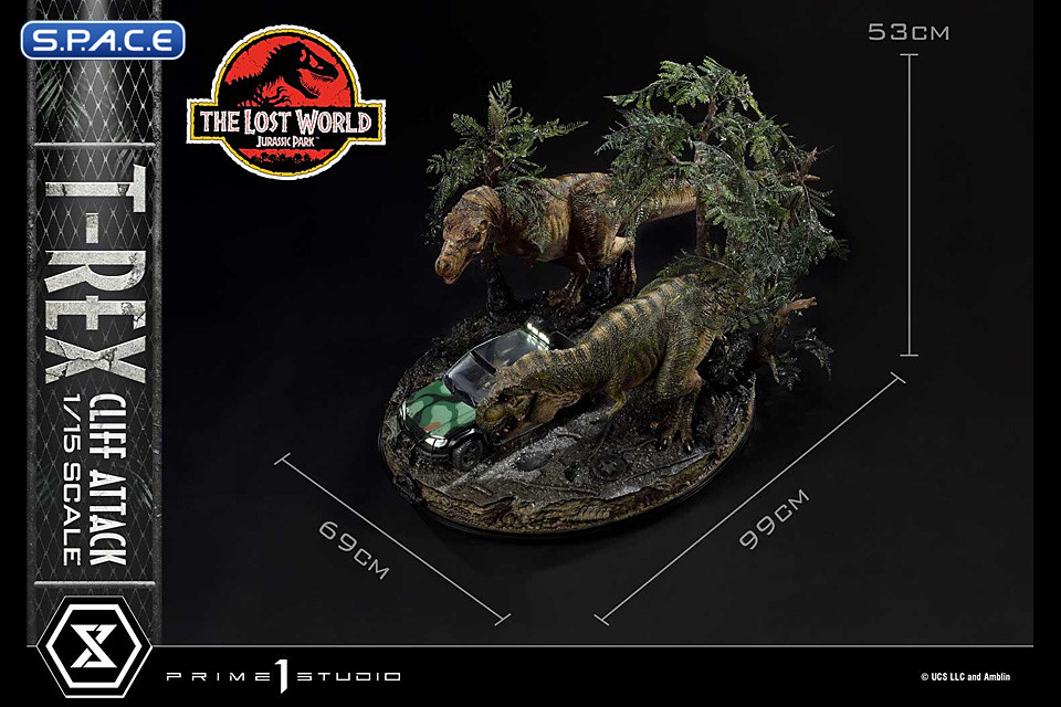 1/15 Scale T-Rex Cliff Attack Legacy Museum Collection Statue - Bonus Version (The Lost World: Jurassic Park)