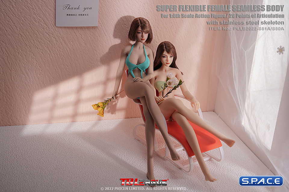 1/6 Scale Seamless female Body S50A / headless (large breast/pale)