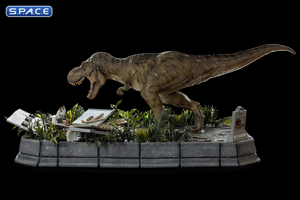 1/20 Scale T-Rex attacks Donald Gennaro Demi Art Scale Diorama (Jurassic Park)