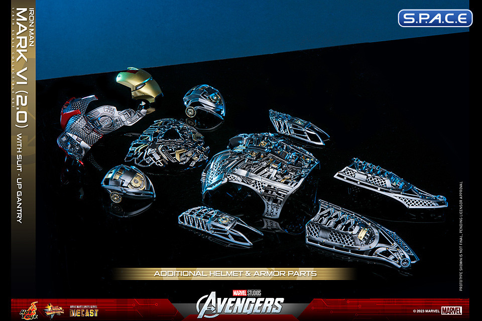 1/6 Scale Iron Man Mark VI 2.0 with Suit-Up Gantry Movie Masterpiece MMS688D53 (The Avengers)