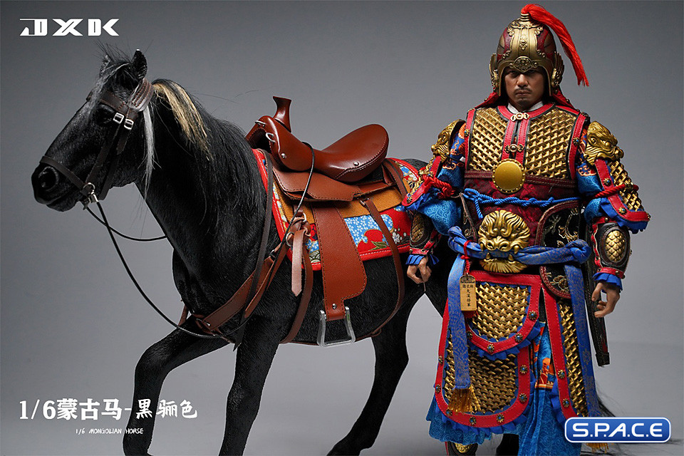 1/6 Scale jog trot Mongolian Horse (black)